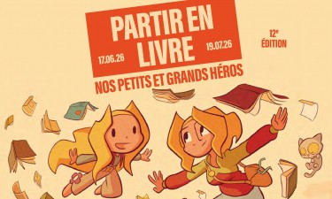 Affiche officielle de Partir en Livre signée Julien Neel, conception graphique Studio CC